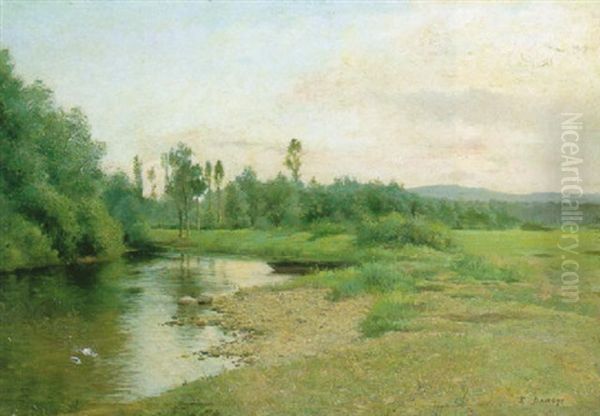 River Landscape (in Sologne?) - view 1