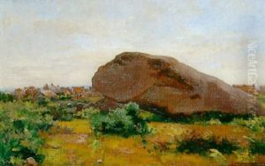 Paysage Breton Au Dolmen by Pierre Emmanuel Eugene Damoye