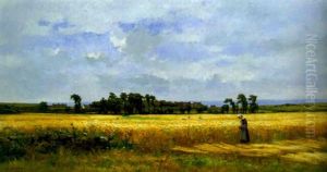 Les Bles En Bretagne by Pierre Emmanuel Eugene Damoye