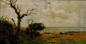 Paysage En Bord De Mer by Pierre Emmanuel Eugene Damoye