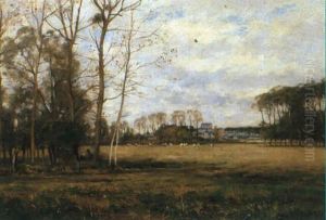 Landschaft In Frankreich by Pierre Emmanuel Eugene Damoye