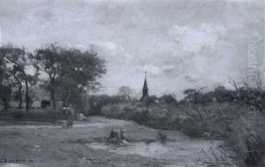 Lavandieres Pres D'un Etang