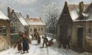 Sneeuwballen Gooien