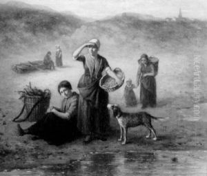 Peasant Women by Jan Jacobus Matthijs Damschroeder
