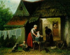 Washing Day by Jan Jacobus Matthijs Damschroeder