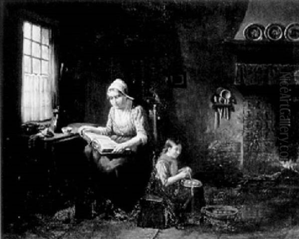 At Twilight. An Interior Genre Scene - view 1