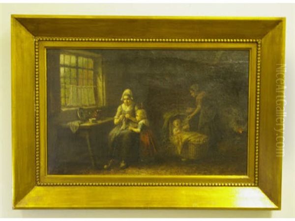 Dutch Interior With Women And Children - view 1