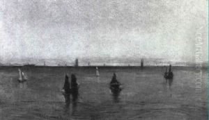 Sailing On Calm Seas by William Parsons Winchester Dana