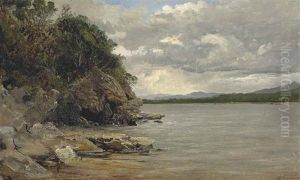 A Rocky Outcrop By A Lake, Norway