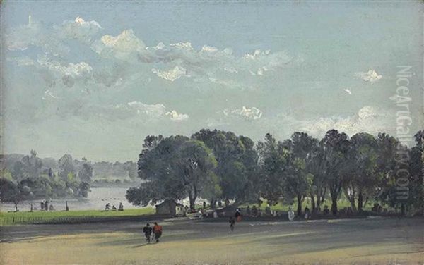 View In A Park On A Summer's Day, Possibly St. James's Park, London - view 1