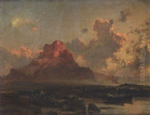 A Coast Scene With A Castle A Coast Scene With A Castle