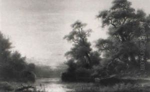 Fluslandschaft In Der Abenddammerung by Francis Danby