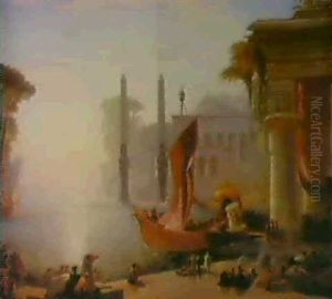 The Embarkation Of Cleopatra On The Cydnus by Francis Danby