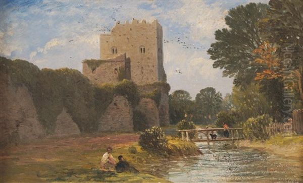 Bunratty Castle, County Clare With Figures In The Foreground - view 1