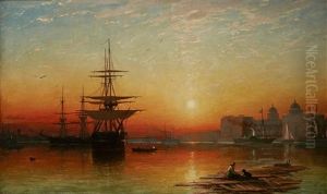Sunset Over The Royal Naval College, Greenwich by James Francis Danby