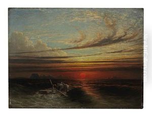 Sunset At Sea After A Storm by James Francis Danby