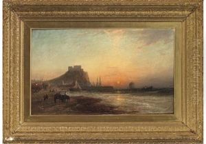 Waiting For The Catch, Sunset by James Francis Danby