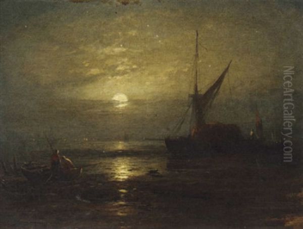 Low Water, Southend, Moonlight - view 1
