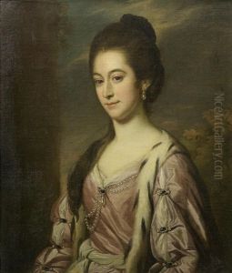 Portrait Of Mrs Henry Cresset Pelham, Half-length, In A Pink Dress by Nathaniel Dance Holland (Sir)