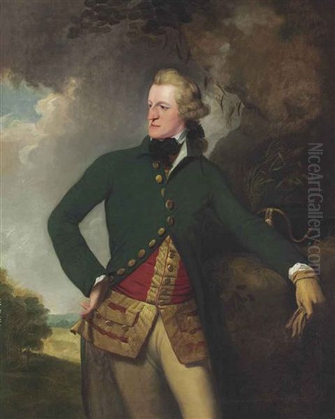 Portrait Of A Gentleman, Traditionally Identified As Mr. John Tomlinson, Three-quarter-length, A Landscape Beyond - view 1