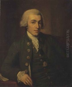 Portrait Of A Gentleman, Traditionally Identified As Sir Laurence Sterne, Half-length, Seated, In Green by Nathaniel Dance Holland (Sir)