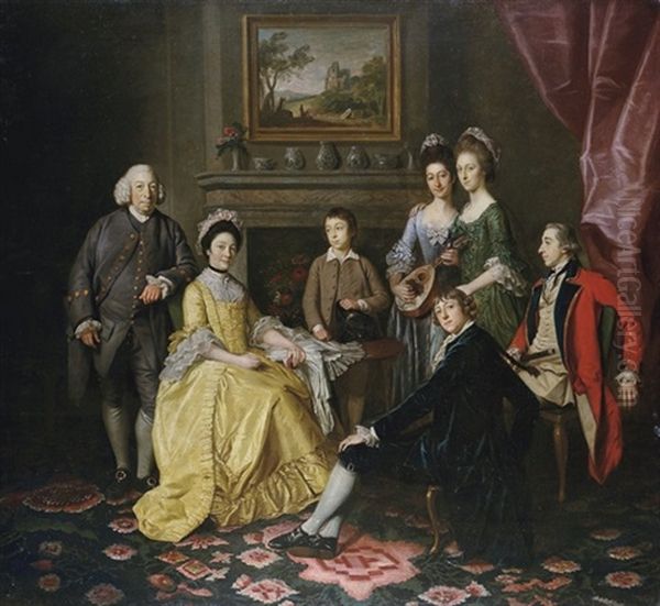 Group Portrait Of Sir James And Lady Hodges And Their Family - view 1