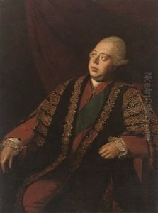 Portrait Of Frederick, Lord North, 2nd Earl Of Guilford, Wearing The Chancellor's Gown And Riband Of The Garter by Nathaniel Dance Holland (Sir)