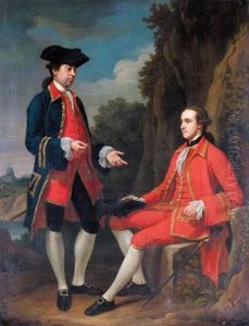 Portrait Of George Henry Grey, 5th Earl Of Stamford And Sir Henry Mainwaring, 11th Bt by Nathaniel Dance Holland (Sir)
