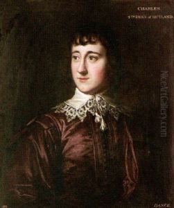Portrait Of Charles Manners, 4th Duke Of Rutland Wearing Van Dyck Dress by Nathaniel Dance Holland (Sir)