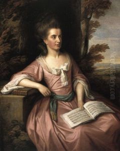 Portrait Of Martha Ray In Pink Dress by Nathaniel Dance Holland (Sir)