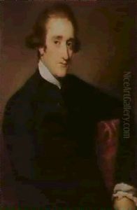 Portrait Of Edward Tighe, Halflength, Seated Wearing Dark   Coat.