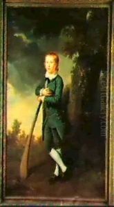 Portrait Of Herbert Newton Jarrett, Standing Full Length,   Wearing A Green Suit With Gold Buttons