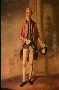 Portrait Of A Gentleman, In Pink Coat & Blue Waistcoat, Withletter, Addressed: To His Excellency Governer Of Georgia...