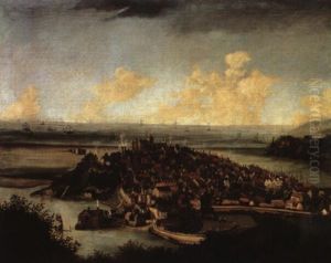 Extensive View Of Rye On The Sussex Coast by Hendrick Danckerts