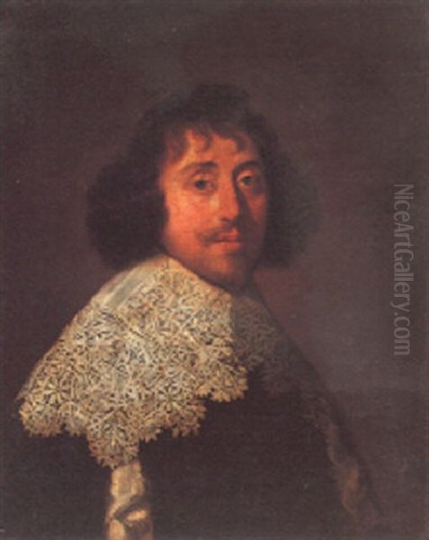 Portrait Of A Gentleman, Wearing A Black Cloak - view 1