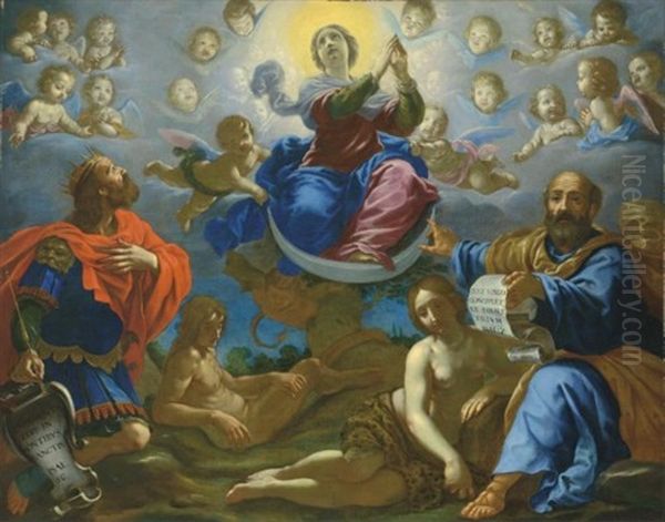 Allegory Of The Immaculate Conception, With King David, Adam And Eve And Isaiah The Prophet - view 1