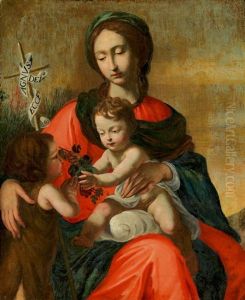 Madonna Mit Jesusknabe Und Johannes Dem Taufer