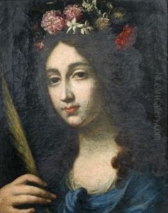Saint Dorothea, Crowned With Roses And Holding A Martyr's Palm