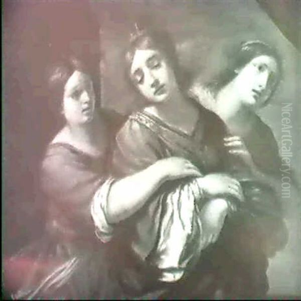 Esther Swooning With Two Attendants - view 1