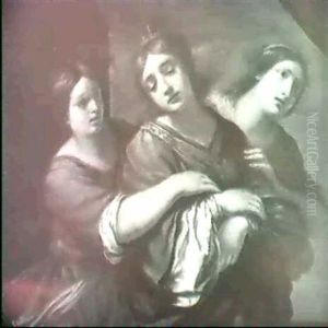 Esther Swooning With Two Attendants by Cesare Dandini