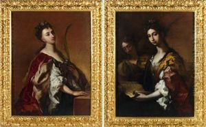 Sainte Catherine D'alexandrie (+ Sainte Cecile; Pair)