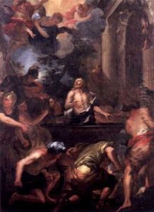 Le Martyre De Saint Jean L'evangeliste A La Porte Romaine by Pietro Dandini