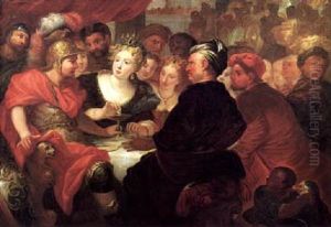 Marcantonio A Banchetto Con Cleopatra by Pietro Dandini