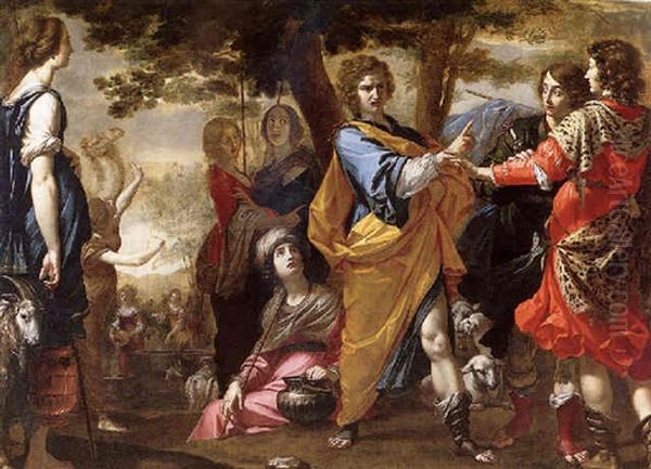 Moses Defending The Daughters Of Jethro At The Well - view 1
