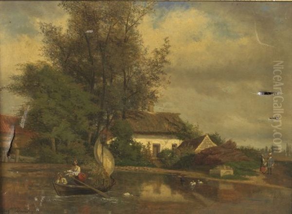 Cour De Ferme Animee De Paysans - view 1