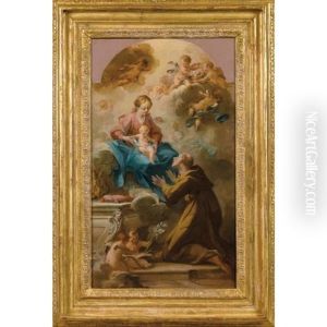 La Vierge A L'enfant Apparaissant A Un Saint Franciscain La Vierge A L'enfant Apparaissant A Un Saint Franciscain