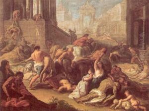 A Plague Scene by Michel-Francois Dandre-Bardon