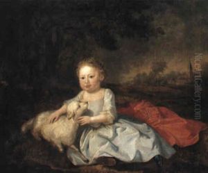 Portrait Of A Girl Holding A Lamb Portrait Of A Girl Holding A Lamb