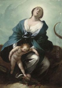 The Madonna Immaculate With The Child Treading On The Serpent by Giovanni Stefano Danedi