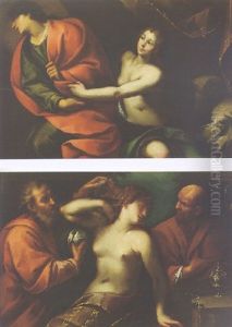 Joseph And Potiphar's Wife by Giovanni Stefano Danedi